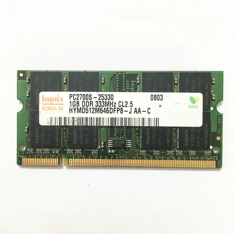 Hynix DDR1 ОЗУ 1 ГБ 333 МГц памяти ноутбука PC2700S-2533 DDR CL2.5 используется доска хорошие