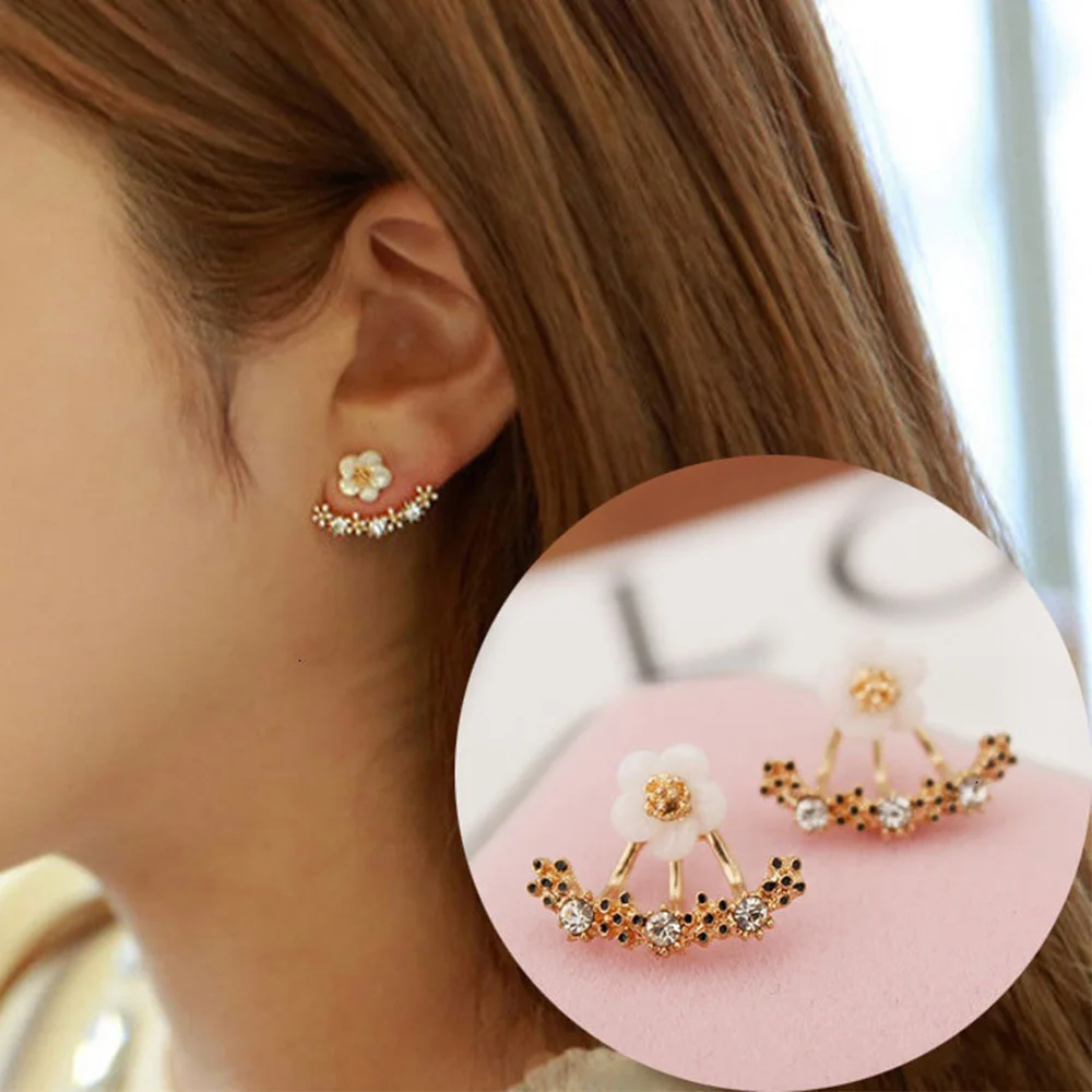 Модные южнокорейские серьги для женщин 2019 ювелирные изделия гвоздики золотые