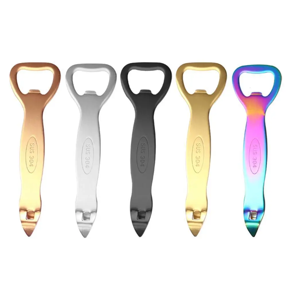 

Открывалка для бутылок, стальная двойная головка, открывалка для пивных банок, карманная открывалка для открывания пивных карт, крышка для ...