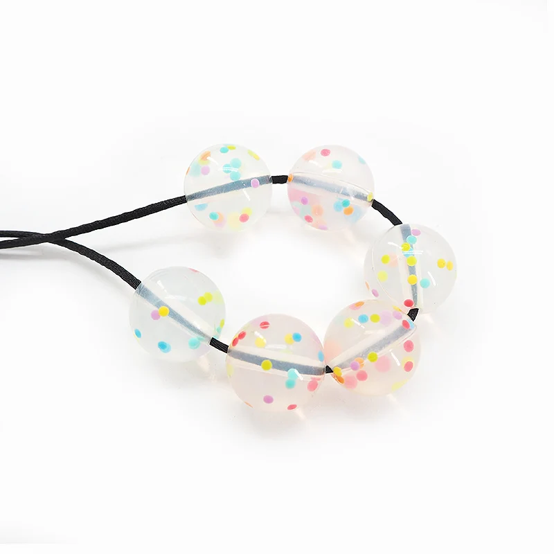 Chenkai 100PCS 15mm Crystal Gritty Beads Silicone Teether Food Grade DIY Baby Jewelry Necklace Chain Crafts Accessories | Мать и ребенок