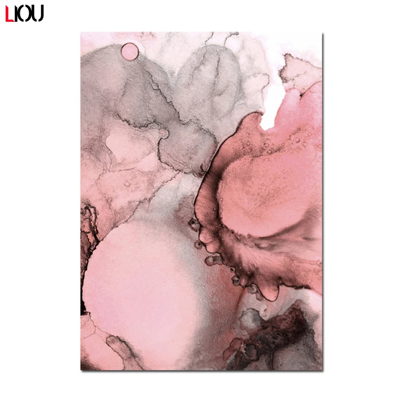 Декоративное изображение на холсте для гостиной Цветущий розовый цветок пальма