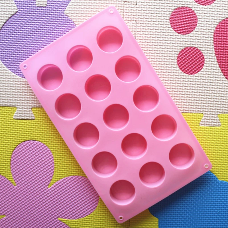 15-полости силиконовые формы круглый кулон покрытый Форма Fondant (сахарная) форма