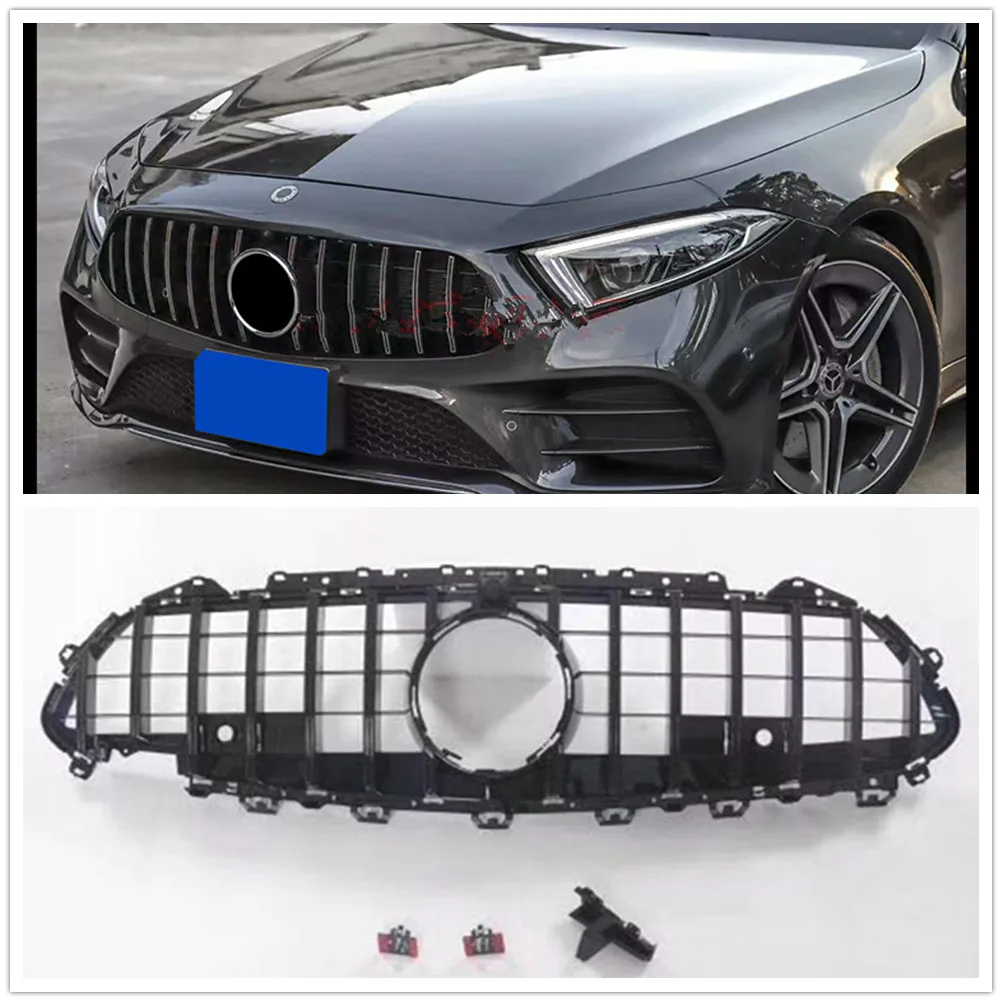 

Для Mercedes Benz C257 CLS 2019 CLS300 CLS450 CLS500 GT R Style черная Автомобильная внешняя Замена передний бампер Гриль верхняя решетка