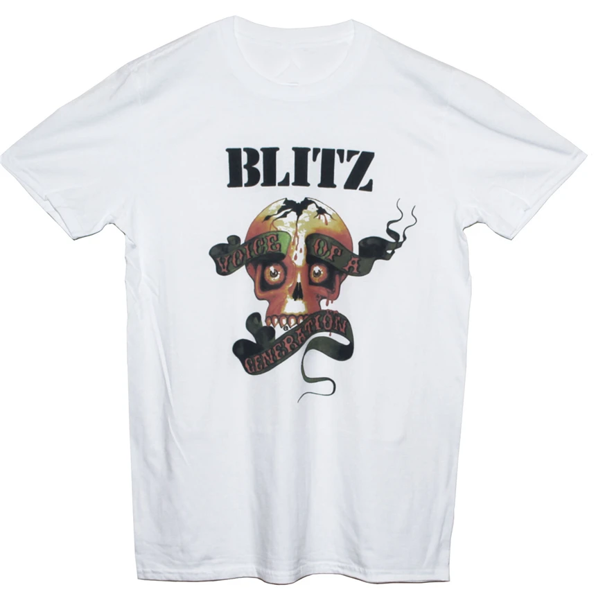 Футболка Blitz Voice Of A Generation панк-рок ой! Графический диапазон музыка футболка