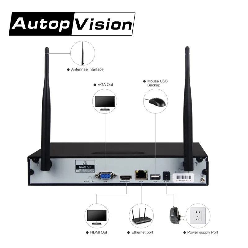 Система наружного видеонаблюдения LS WIFI HD 960P 8 канальный комплект сетевого