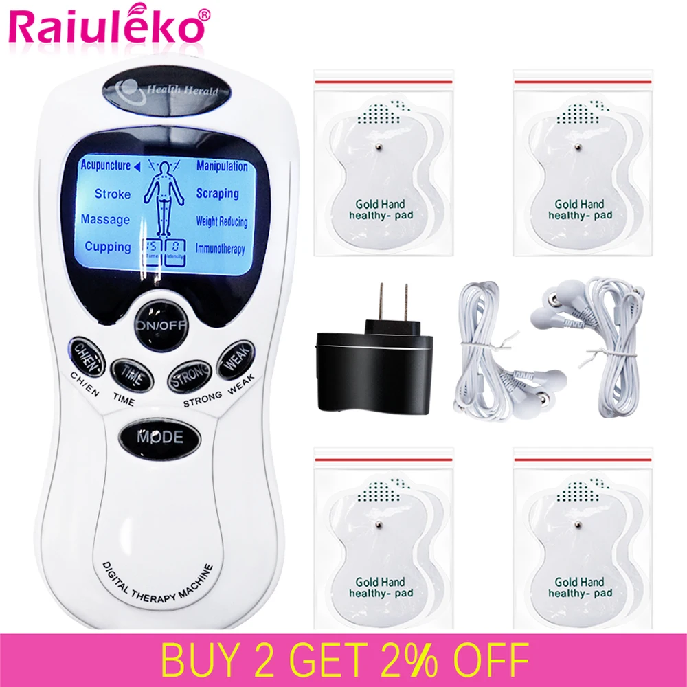 

8 Models Electric Herald TENS Muscle Stimulator Body Massage Acupuncture EMS Meridian Digital Therapy Machine Electrostimulator