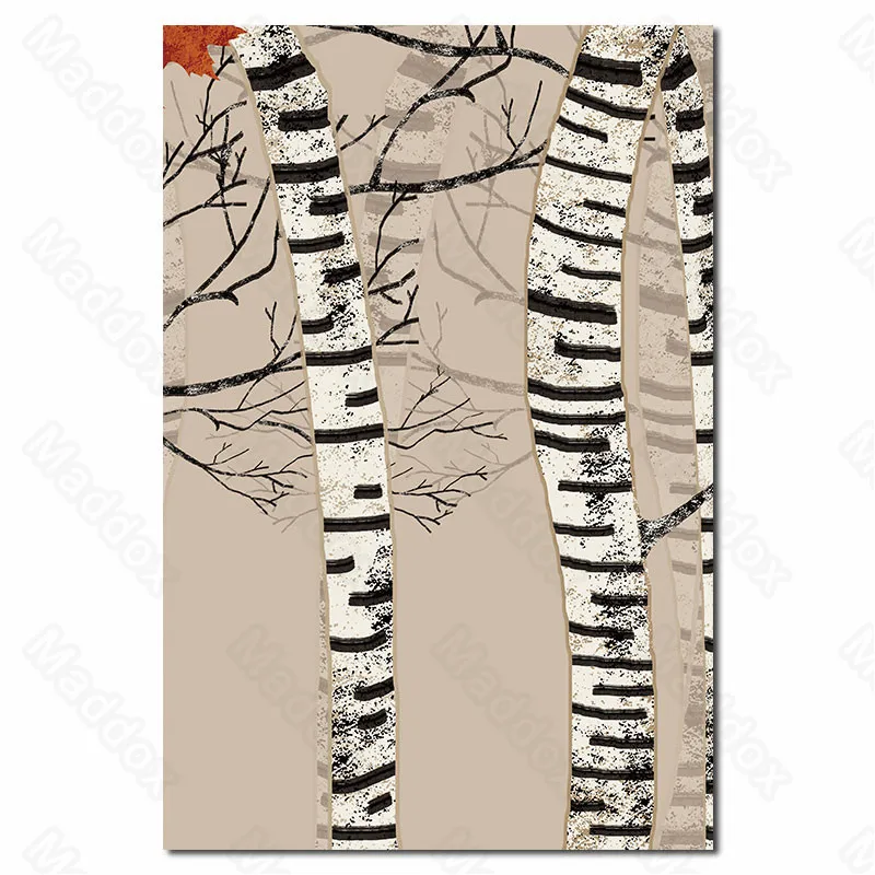 

Waterproof Ink Modern Personality Chinese Style Maple Leaf Landscape Painting Bedroom Porch Corridor Decoration Painting
