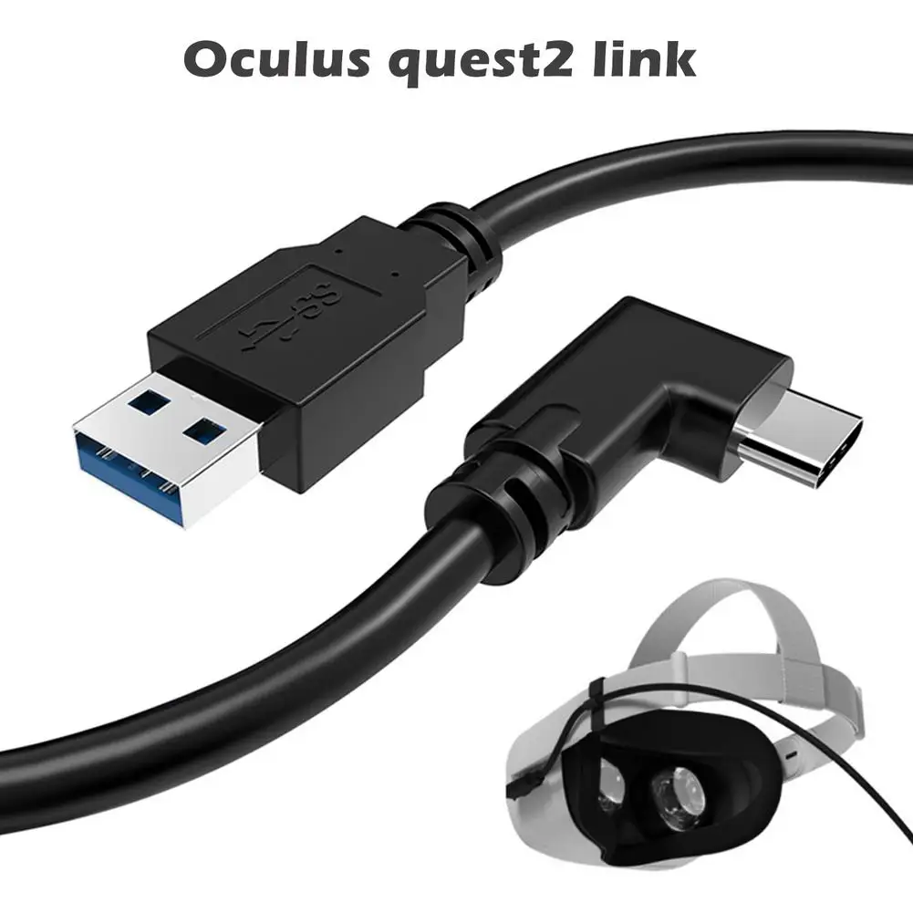 

5M High-speed Cord For Oculus Quest/Quest 2 VR 16FT VR Link Cable Data Transfer Fast Charge Cable/VR Cable Clamps Cord Buckles
