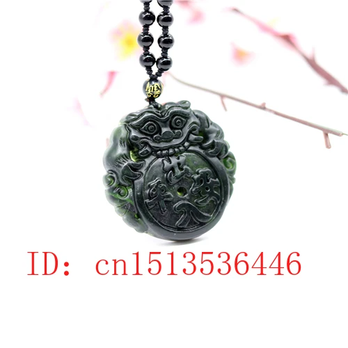 Китайский Черный Зеленый Нефритовый дракон безопасный доступ Кулон Натуральная