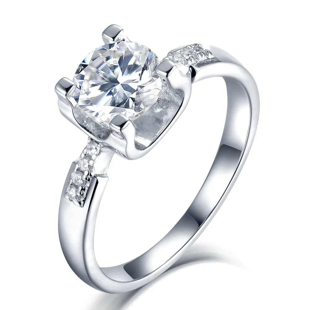 

Luxury Women Ring 100% 925 Sterling Silver Ring Noble Moissanite Wedding Rings Jewelry Accessories Gift For Girl Lady Party