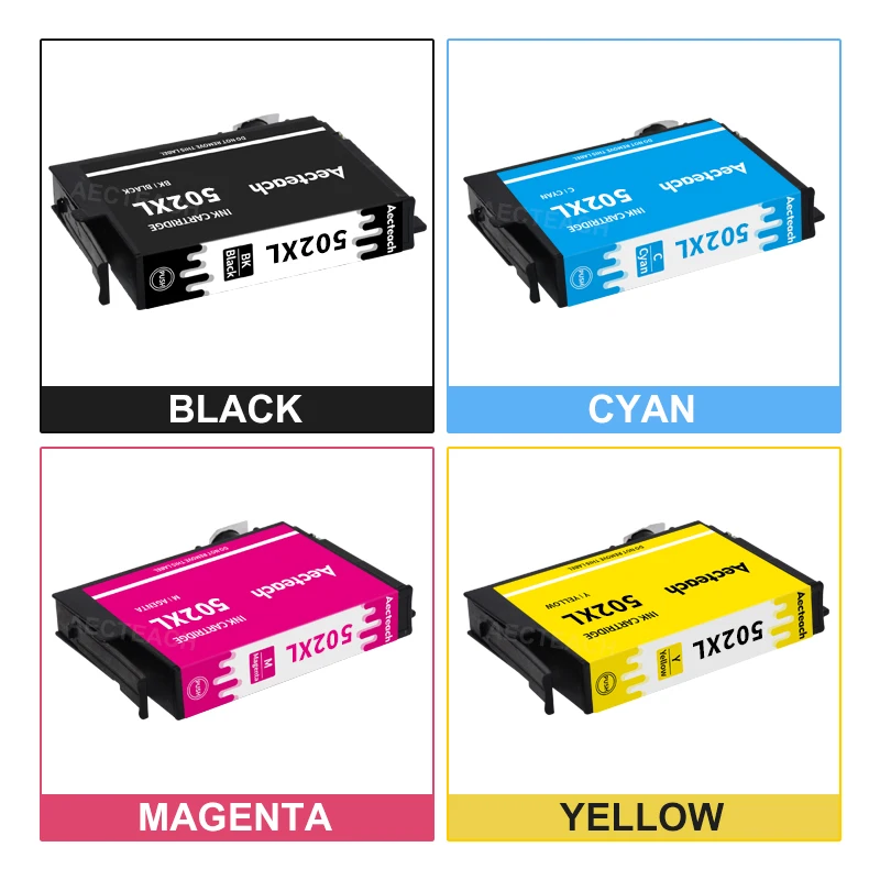 Aecteach совместимый чернильный картридж для принтера EPSON 502 T502 XL Expression Premium XP5100 XP5105 &amp