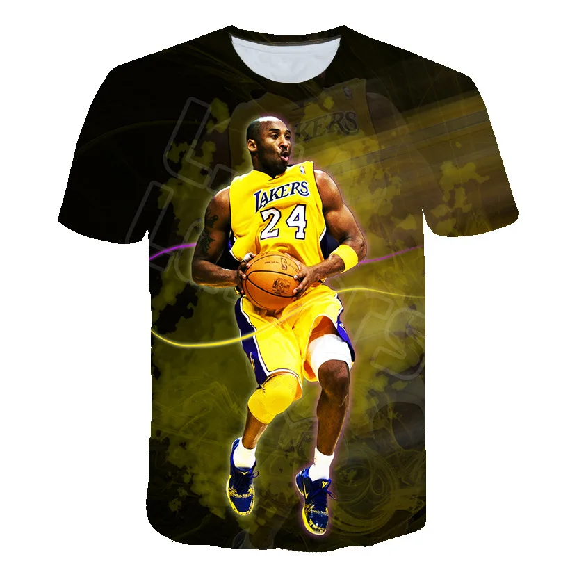 

Men's Summer T-Shirts 2020 Men Clothing Crewneck Cool Short Sleeve Commemorate Kobe 3D Print T Shirt Tops Casual Sport Tees 6XL