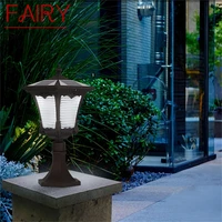 fairy solar wall lamp outdoor led modern post light pillar waterproof for home patio porch garden courtyard villa lawn lamp