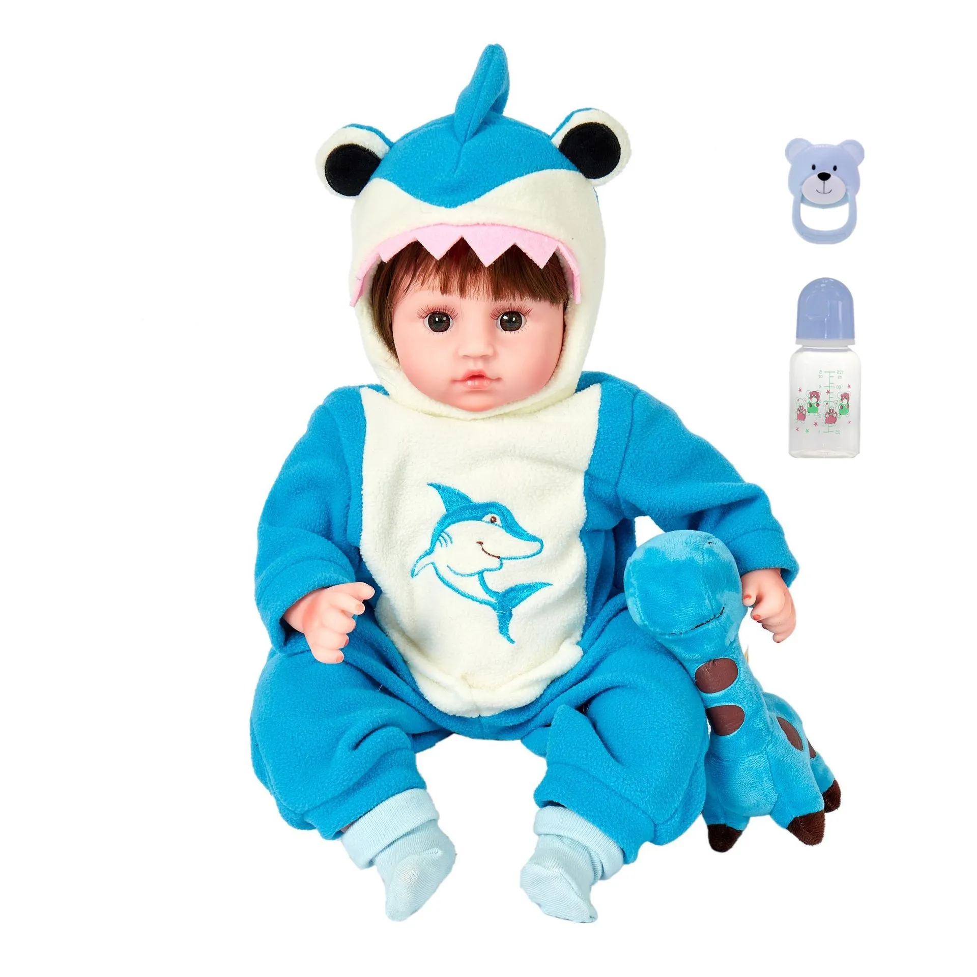18 Inch Full Vinyl Silicone Reborn Baby Dolls Lifelike Girl Toddler Bath Play Toys Bebe Boneca Birthday Gifts Christmas | Игрушки и