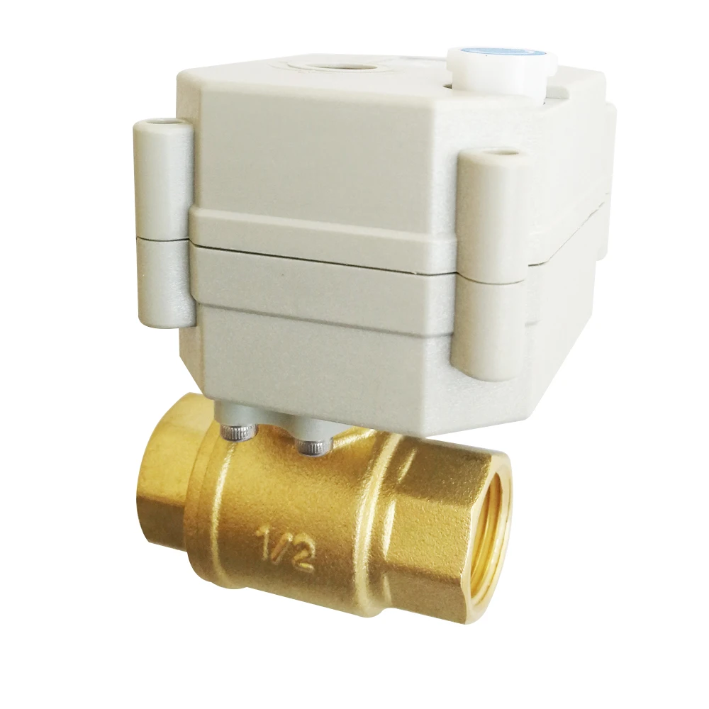 2 ходовые электрические клапаны TF10 B2 Series Brass DN10 3/8 &quotDC5V 12V 24V моторные для быстрого