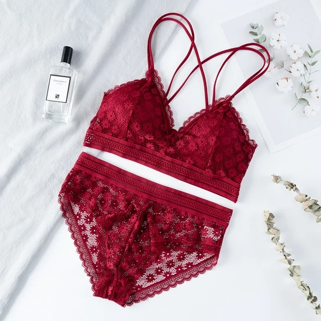 

Seamless Underwear Women Lace Bra Sets Backless Vest Sexy Panties Lingerie Padded Bralette Ultrathin Briefs Female Intimates
