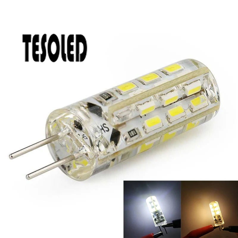 Светодиодная лампа 1 шт/5 шт/10 шт G4 интерфейс DC12V 3014SMD белый свет 360 градусов угол