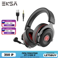 eksa gaming headset with microphone e900e900 pro 7 1 surround headset gamer 2in1 wired headphones for pc ps4 xbox one earphones