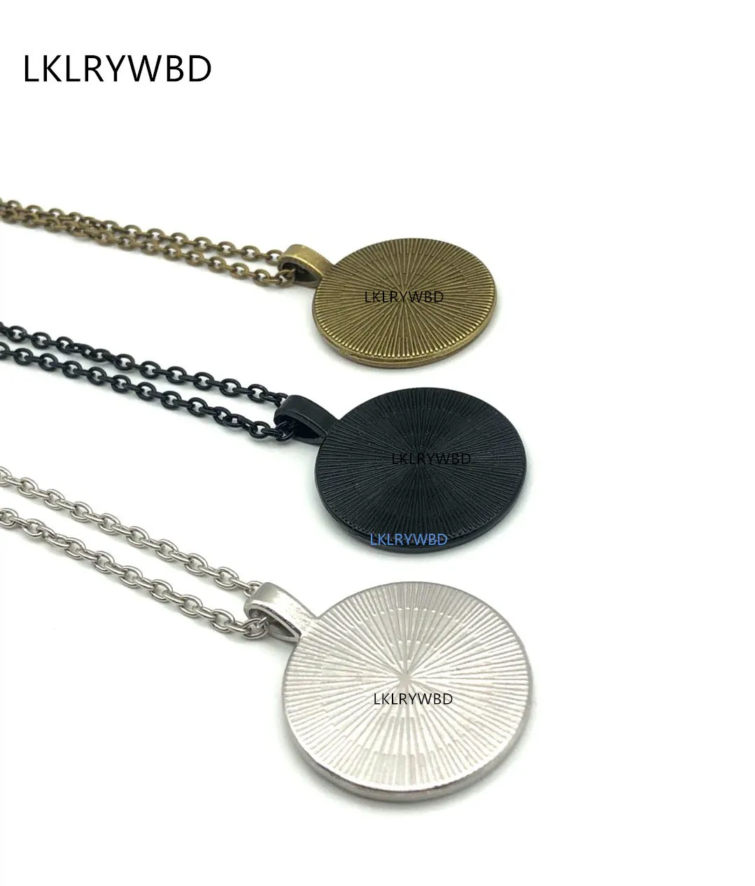 

LKLRYWBD/, Hot Retro Style Viking Round Glass Pendant Necklace Men and Women Jewelry