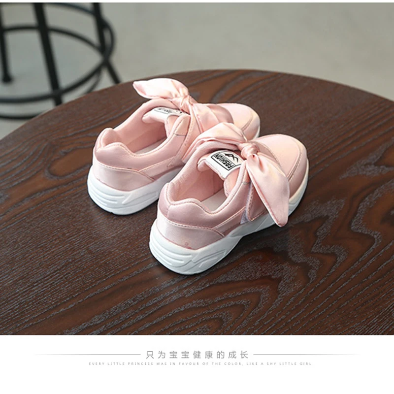 

Princess Shoes For Girls Kids Sneakers For Children Girl PU Leather Lovely Bow Children Girls Shoes