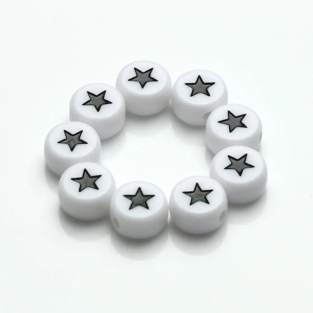 100 шт. круглые белые акриловые пластиковые бусины для самостоятельного