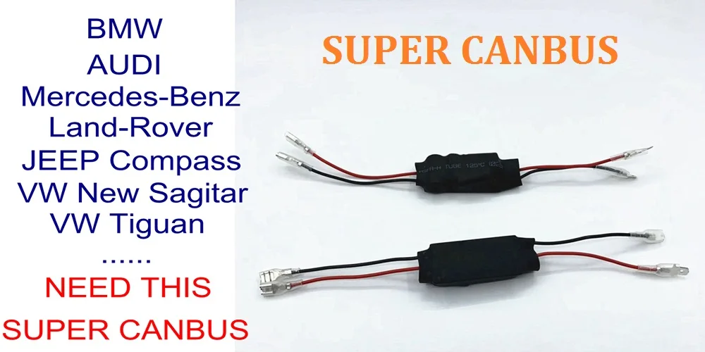 2 шт. декодер Canbus резистор H7 светодиодный адаптер Canbus без ошибок H1 H4 H11 9005 9006 автомобильный противотуманный светильник