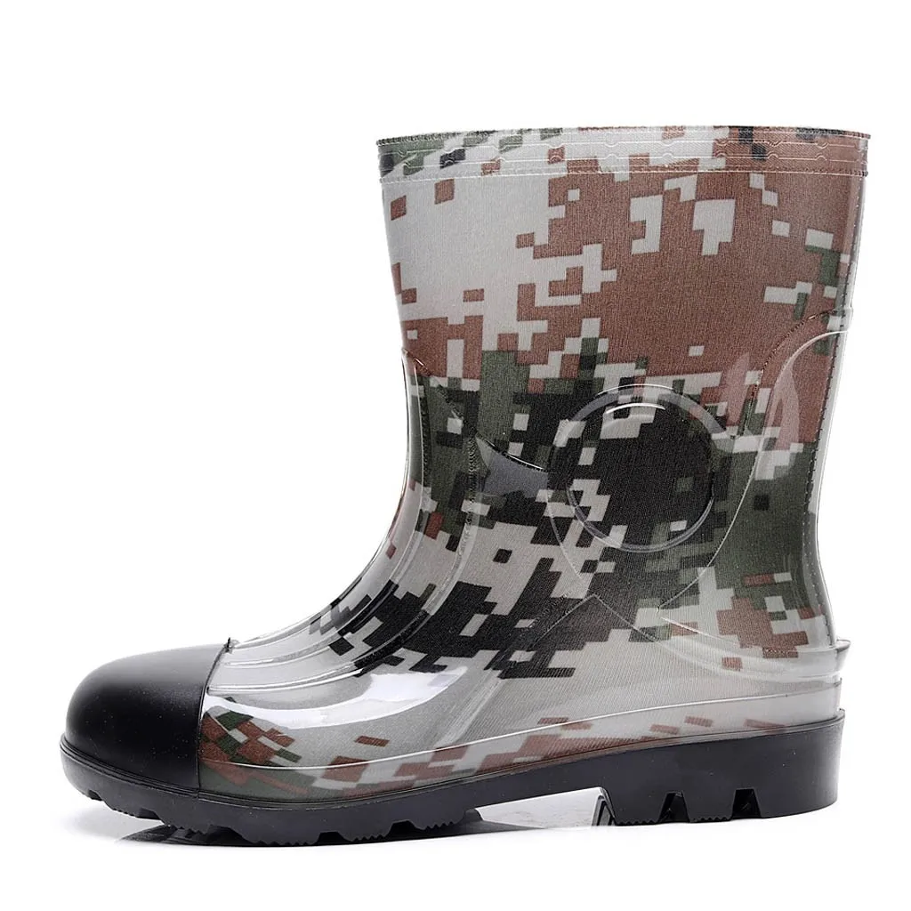 SAGACE/Нескользящие водонепроницаемые камуфляжные сапоги от дождя Пластиковая
