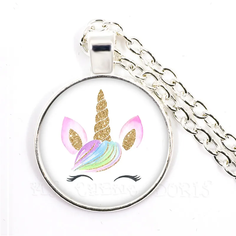 Лошадь Единорог 25 мм стеклянные браслеты с кабошонами цветок и единорог Подвески