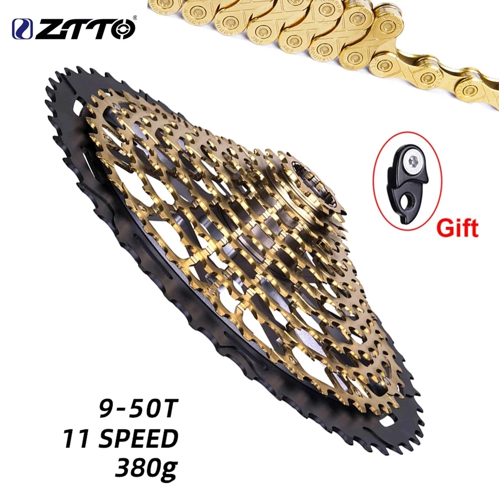 

ZTTO 11 Speed 9-50T MTB Bicycle Cassette Golden 11 Speed ultimate 380g For XD Hub Full steel 11speed Sprocket Flywheel K7