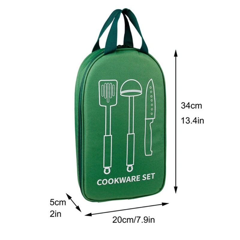

Cookware Carry Case Camping Hiking Tableware Storage Bag Outdoor Portable Barbecue Utensils Organizer