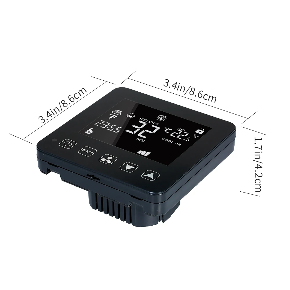 WiFi сенсорный Scereen центральный кондиционер вентилятор термостат цифровой