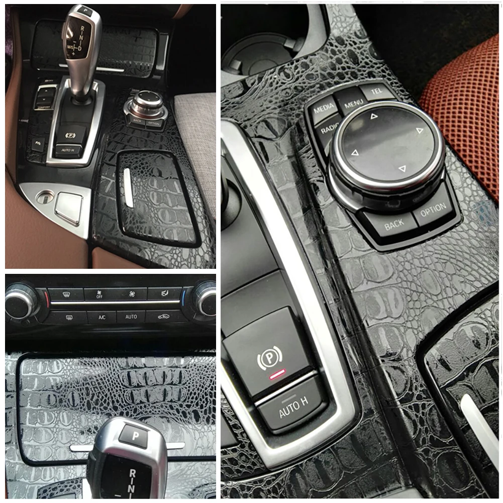 

Automotive Interior Stickers Car Sticker Wrap Film Simulation Crocodile Styling Leather Interior Decor Decals 152 * 10cm