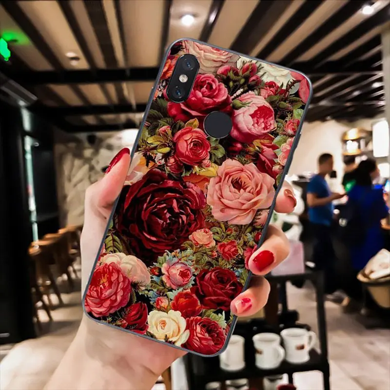 MaiYaCa красная бабочка на белой розы цветок чехол для телефона для Xiaomi Redmi8 4X 6A S2 5A Redmi 5 5Plus Note7 8Pro 7A 6A