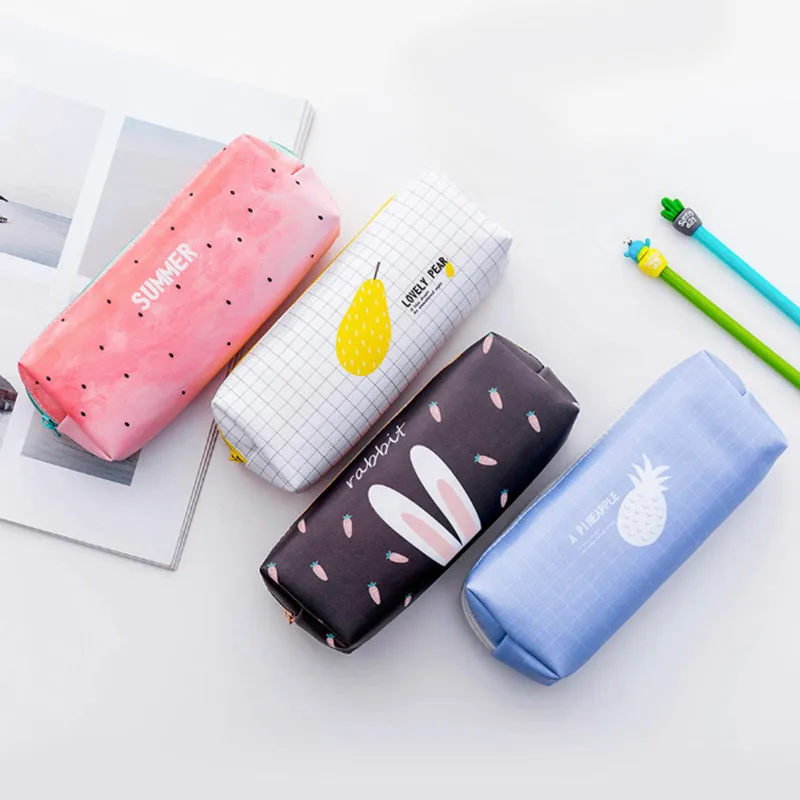 1 шт. мультяшный пенал с фруктами арбуз ананас клубника чехол для карандашей