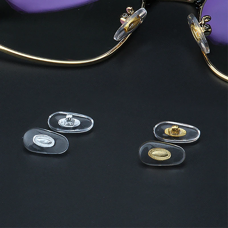 100 пар/лот ПВХ носовые упоры для очков Антиаллергенная овальная оправа