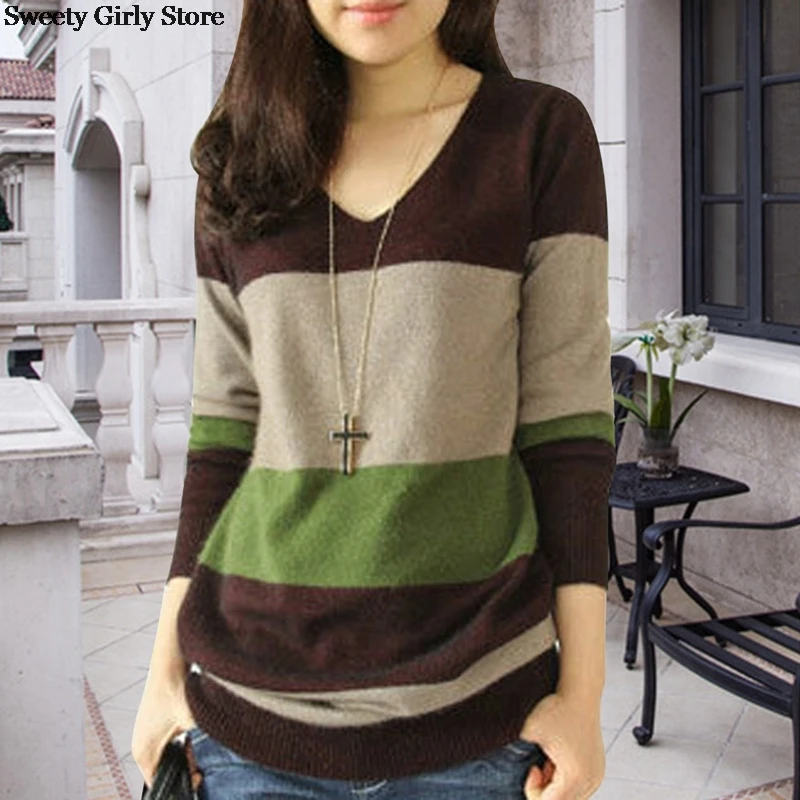 Autumn Winter Sweaters Sport Pullover Tops Women Soft Warm Knitted Sweater Korean Jumper Knitwear Female Long Sleeve Clothings | Женская