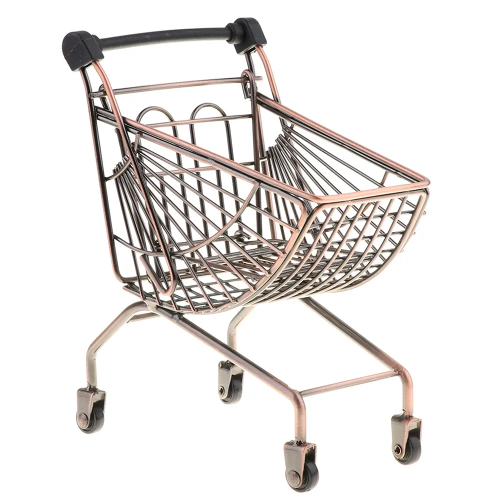 Милый экологичный мини тележка для супермаркета корзина покупок игрушечная