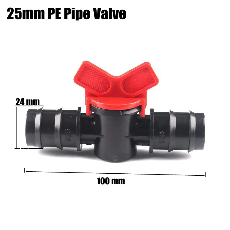 25PE Pipe Valve 3 шт. 8 видов разъем типа орошения шаровой клапан микро капельного орошения шланга Разъемы сельскохозяйственные поливы наборы PE трубы клапан - Цвет: 25PE Pipe Valve