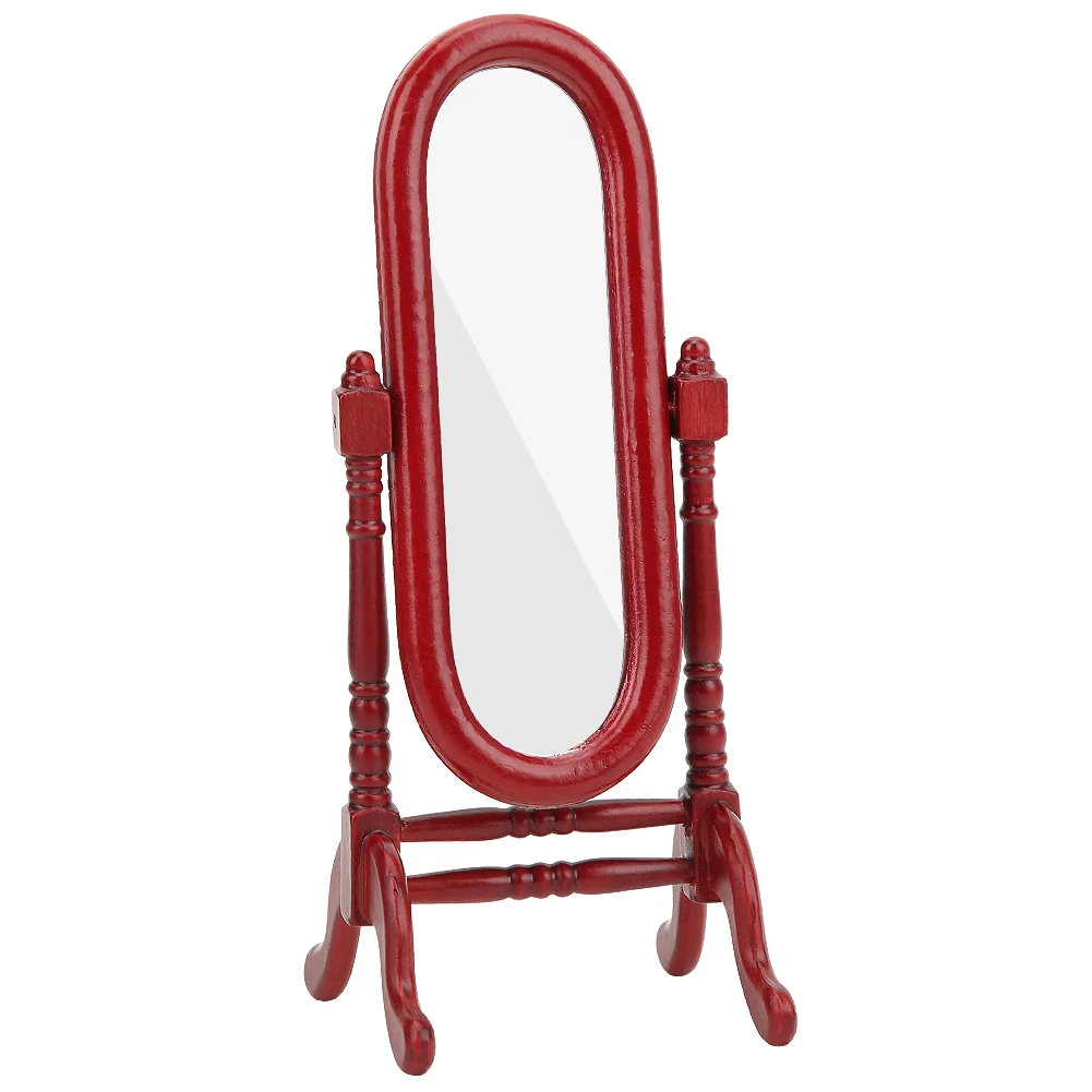 

1:12 Mini Doll House Full-Length Dressing Mirror Model Accessory Room Furniture Toy