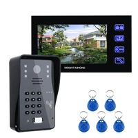 7 inch video door phone intercom doorbell with rfid password ir cut 1000tv line camera wireless remote access control system