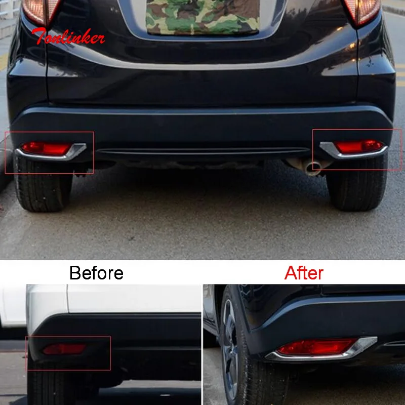 Tonlinker внешний задний фонарь противотуманный чехол наклейки для HONDA VEZEL HRV 2014 19
