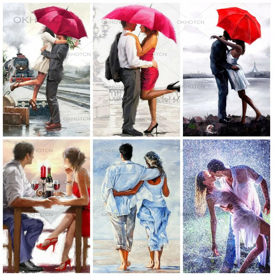 

Full Square Diamond Painting 5D Diy Lover Diamond Embroidery Mosaic Portrait Couple Decorations Home Art