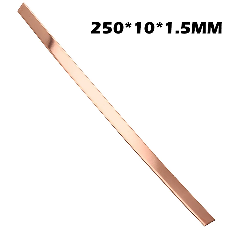 

1pc New 99% Pure Copper Strip T2 Cu Metal Copper Bar Plate 1.5mmx10mmx250mm For DIY CNC