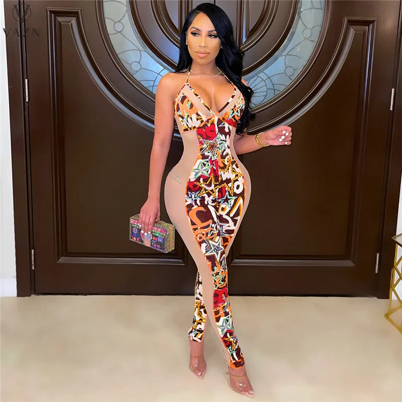 Женские Модные пикантные праздничные комбинезоны VAZN 2022 женские без рукавов с