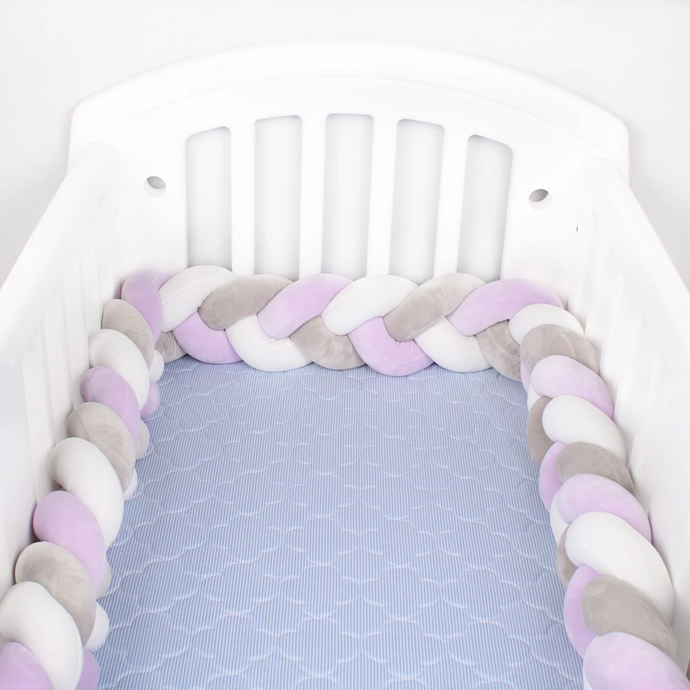 200 см/300 см детская кровать бампер узел длинные вязаные вручную плетеная плюшевая