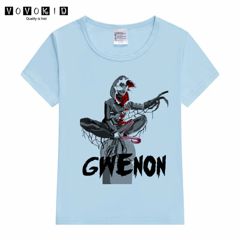 Для маленьких девочек и мальчиков фильм Marvel Venom футболка с принтом детская Managa смешные футболки для маленьких девочек, розового, серого, белого цвета, кофта - Цвет: P1765J-skyblue