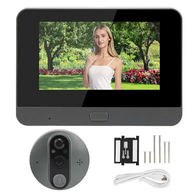 4.3in WiFi видеодомофон с ЖК дисплеем 720P ночное видение Обнаружение движения