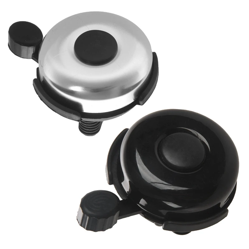 

Колокольчик велосипедный алюминиевый серебристый и черный, 2 шт.