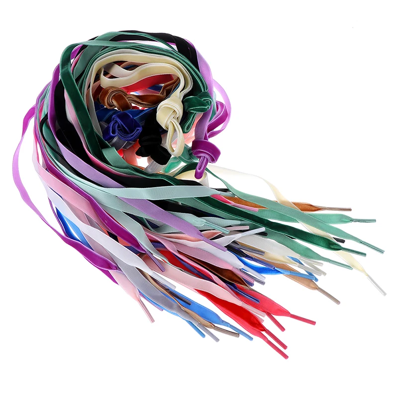 

1Pair Multi Color 120cm Fashion Velvet Shoelace Women Trendy Boots Shoelaces Ribbon One Side Athletic Sports Shoe Lace Strings