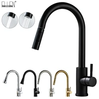 chromeblackgolden pull out kitchen faucets hot cold water stream sprayer spout pull down tap mixer crane for kitchen el5407